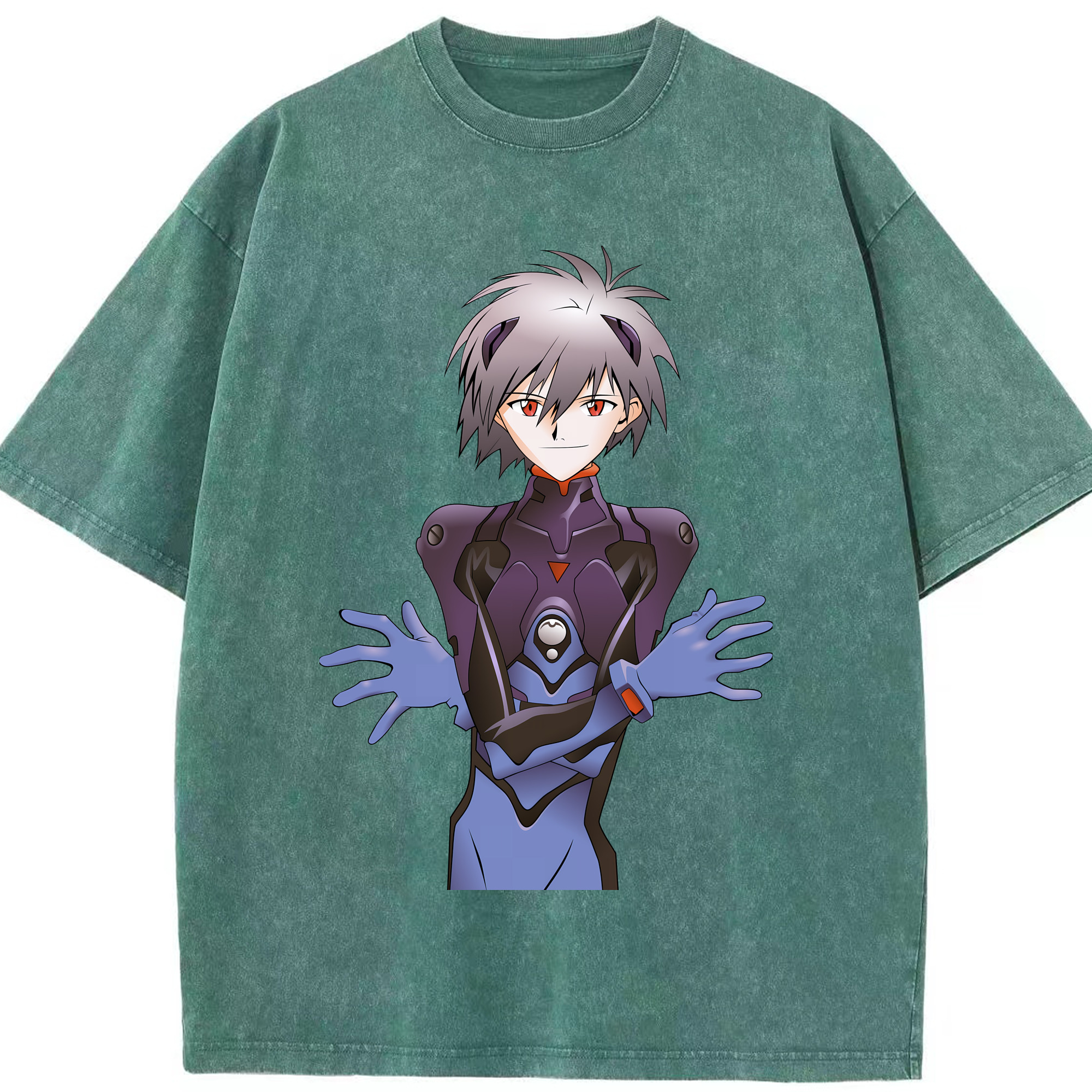 （画像用） EVA 新世紀エヴァンゲリオン 綿100% ヴィンテージ風 半袖Tシャツ（フロントプリント）